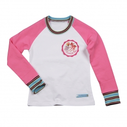 Mim-Pi Langarm-Shirt pink-weiss Gr. 122