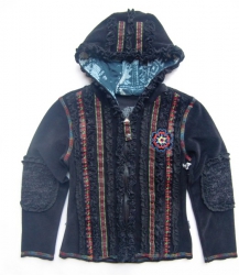 Carbone Kapuzen-Cardigan schwarz velvet