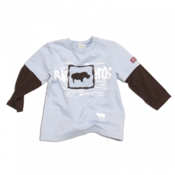 Keedo Sweat-Shirt hellblau-braun 