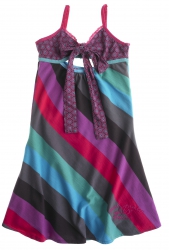 Muy Malo Träger Kleid Streifen diagonal dark gull gray LEIDER AUSVERKAUFT!