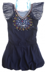 Muy Malo Ballon-Kleid star print peacoat Gr. 140
