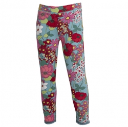 Muy Malo Legging Flowerpower-Print lagoon