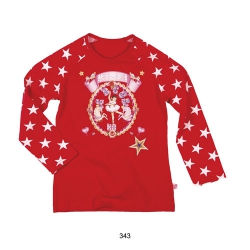 Mim-Pi Langarmshirt rot-weiss Stars