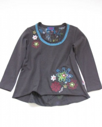 Paglie Langarmshirt in peat im Lagen-Look LEIDER AUSVERKAUFT!!!