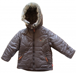 Whoopi Kapuzen-Winterjacke dunkelbraun