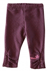Whoopi Legging night berry mit weißen Tupfen