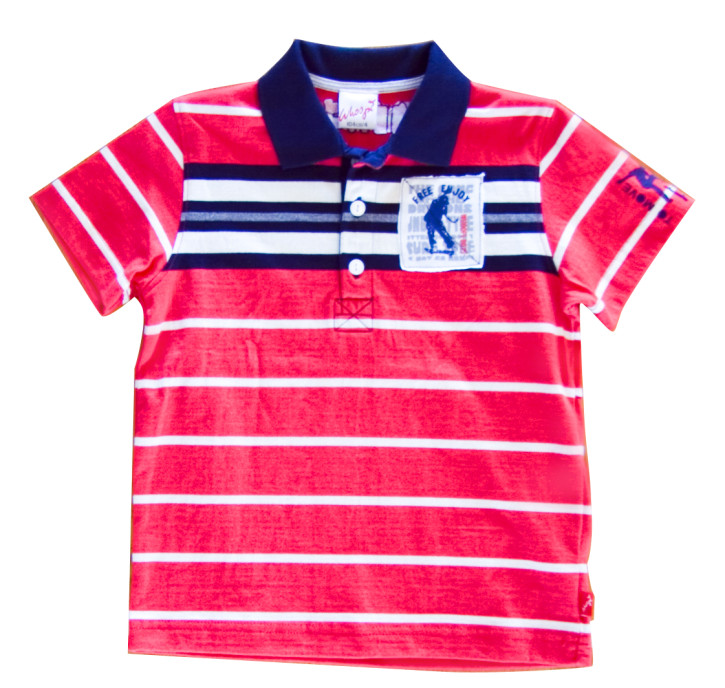 Whoopi Polo-Shirt rot-marine-ecru