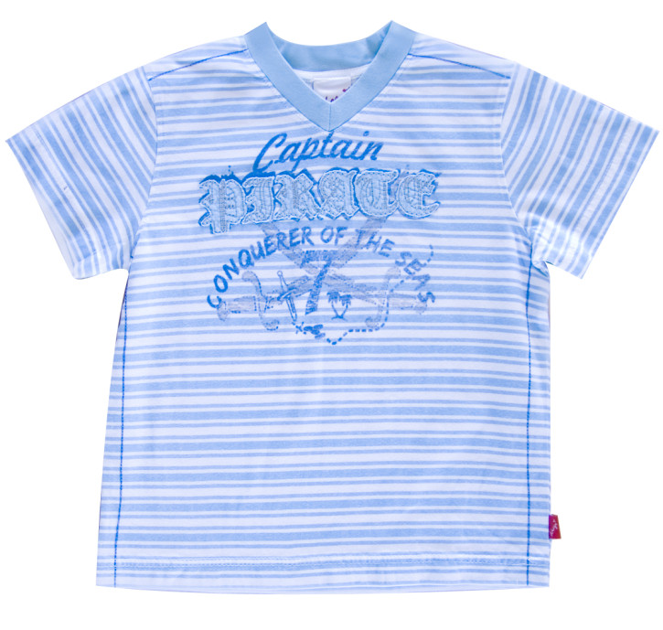 Whoopi T-Shirt Ringel aqua blue-weiß