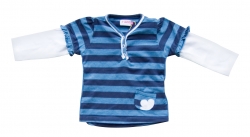 Ducky Beau Shirt Longsleeve gestreift midnight blue Gr. 68