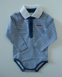 Ducky Beau Langarm-Body navy-weiss