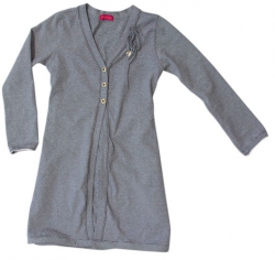 Kiezel-tje Jersey Long Jacke navy-weiss