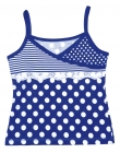 Mim-Pi Träger-Top blau/weiss