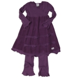 Keedo Kleid/Tunika mit Legging 2tlg. black berry 