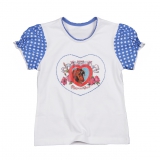 Mim-Pi T-Shirt blau-weiss Pferd