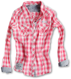 Vingino Bluse Karo hot pink-weiss