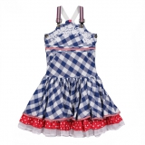 Mim-Pi Träger-Kleid blau-weiss-rot