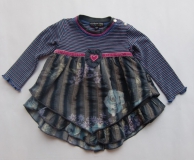 Carbone Langarm-Tunika / Kleid heart anthrazit-rosé