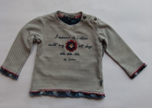 Carbone Langarmshirt Streifen offwhite
