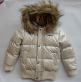 Carbone Daunen-Wende-Jacke offwhite mit Kapuze