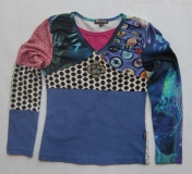 Carbone Langarmshirt purple print