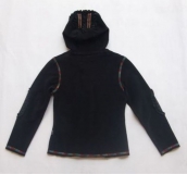Carbone Kapuzen-Cardigan schwarz velvet