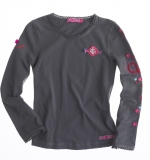 Muy Malo Langarm-Shirt MM dark gull gray