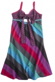 Muy Malo Träger Kleid Streifen diagonal dark gull gray LEIDER AUSVERKAUFT!