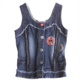 Muy Malo Jeans-Weste denim washing