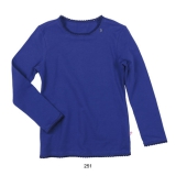 Mim-Pi Basic-Langarm-Shirt / Longsleeve blau