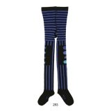 Mim-Pi Strumpfhose Streifen/Stars blau-schwarz