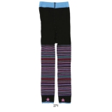 Mim-Pi Legging Ringel schwarz-bunt