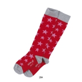 Mim-Pi Kniestrümpfe Stars rot-pink