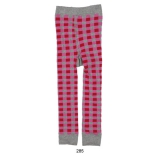 Mim-Pi Strick-Legging Karo pink-rot-grau