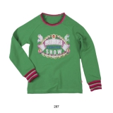 Mim-Pi Langarmshirt grün mit Print