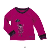 Mim-Pi Langarmshirt pink mit Miss Blackbirdy-Print
