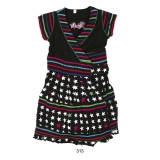 Mim-Pi Wickel-Kleid Stars schwarz-weiss