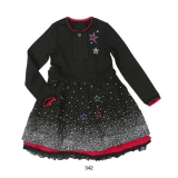 Mim-Pi Langarm-Kleid schwarz-weiss Stars LEIDER AUSVERKAUFT!