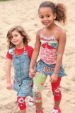 Carbone Träger-Top green flower