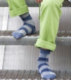 Bonnie Doon Kinder Socken Karo denim heather