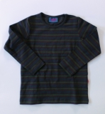 Paglie Basic - Langarmshirt in peat mit Streifen