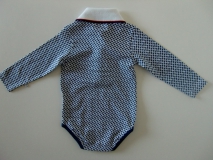 Ducky Beau Langarm-Body navy-weiss