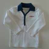 Ducky Beau Polo Sweatshirt weiss-navy