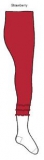 Bonnie Doon Capri-Legging Frou Frou mit Wellensaum rot