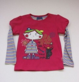 Paglie Langarmshirt in pink im Lagen-Look