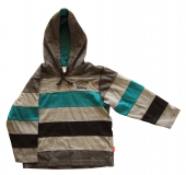 Whoopi Kapuzen-Shirt grey melange-black-cement-dark azur gestreift