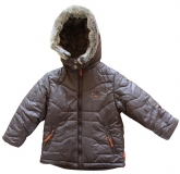 Whoopi Kapuzen-Winterjacke dunkelbraun