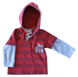 Whoopi Kapuzenshirt caminrot-greymelange