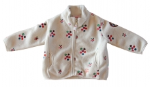 Whoopi Fleecejacke cream white mit Stickerei
