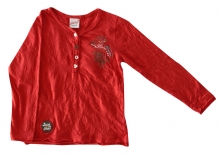 Whoopi Shirt / Longsleeve spicy orange mit Knopfleiste