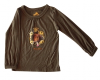 Whoopi Shirt / Longsleeve oliv mit Pferdemotiv